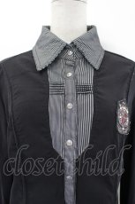 画像4: Rozen Kavalier / ストライプスナップボタンシャツ  黒Ｘグレー I-26-08-25-027-OO-BL-SA-ZI (4)