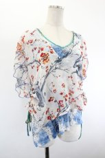 画像5: gouk / 梅プリントシフォントップス&タンクセット  白Ｘ赤Ｘ青 I-26-08-25-034-GO-TO-SA-ZI (5)
