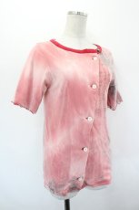 画像3: gouk / 龍和柄シースルー重ね半袖カーディガン  赤Ｘ白 I-26-08-25-037-GO-TO-SA-ZI (3)