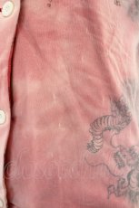 画像6: gouk / 龍和柄シースルー重ね半袖カーディガン  赤Ｘ白 I-26-08-25-037-GO-TO-SA-ZI (6)