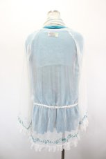 画像2: gouk / ハイネック&シースルー重ねワンピース  青Ｘ白 I-26-08-25-043-GO-OP-SA-ZI (2)
