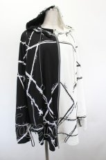 画像3: CIVARIZE / バイカラーポンチョ  黒Ｘ白 I-26-08-25-054-PU-TO-SA-ZI (3)