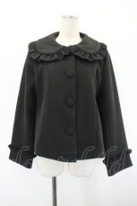 画像1: axes femme / フロントレースショートコート  黒 I-26-08-25-059-AX-CO-SA-ZI (1)