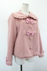 画像3: axes femme kawaii / レースフリルショートコート  ピンク I-26-08-25-063-AX-CO-SA-ZI (3)