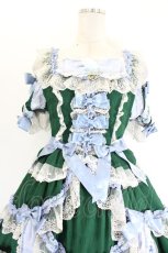 画像2: BABY,THE STARS SHINE BRIGHT / La Chasse aux Papillons〜蝶々を追って迷い込んだお花畑へ〜ワンピースドレス  グリーン I-26-08-25-068-BA-OP-SA-ZI (2)