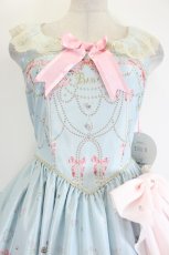 画像2: BABY,THE STARS SHINE BRIGHT / Marie-Antoinette〜華麗なる輝きに秘めた永遠の想い〜柄リボンジャンパース  サックス I-26-08-25-069-BA-OP-SA-ZI (2)
