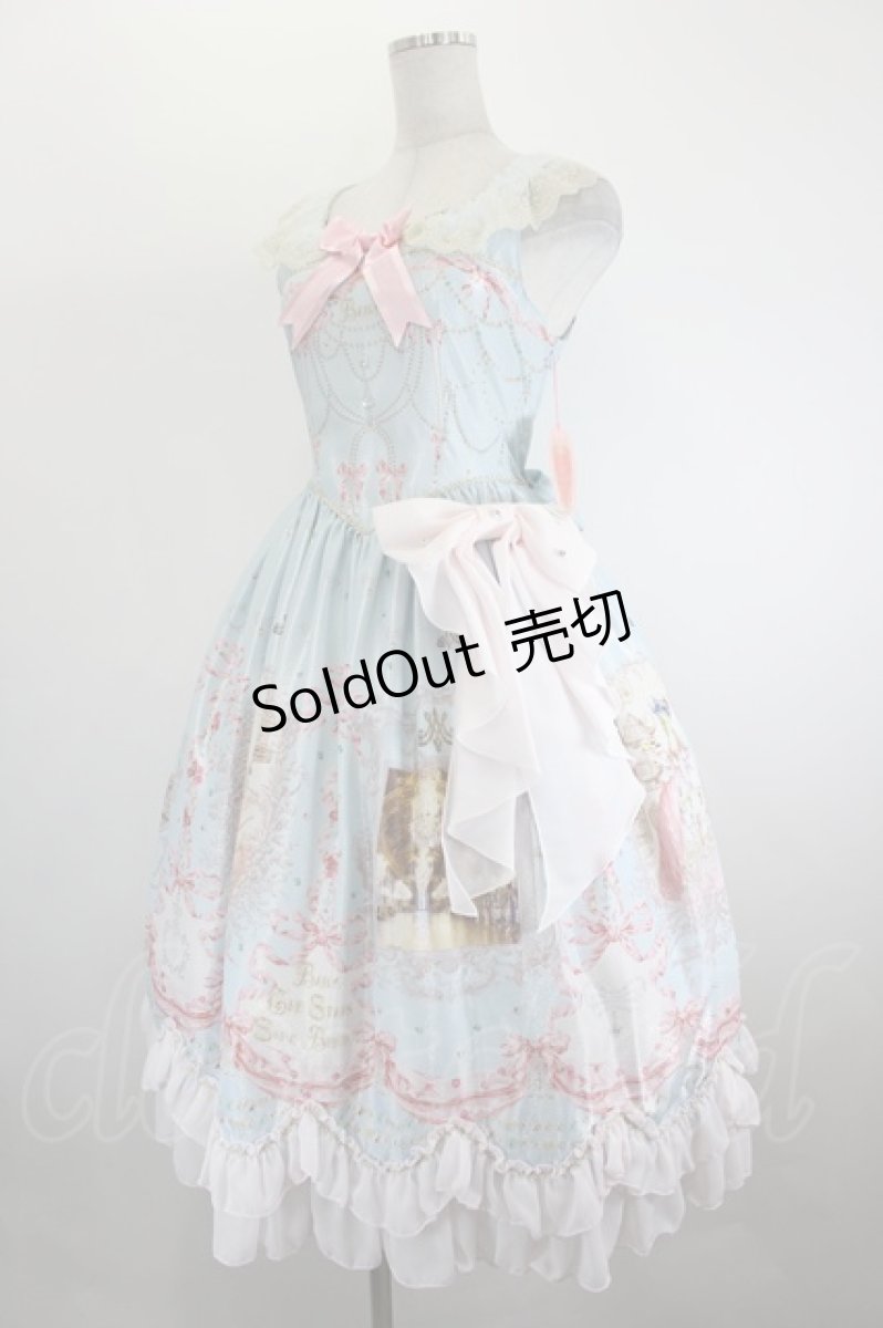 画像4: BABY,THE STARS SHINE BRIGHT / Marie-Antoinette〜華麗なる輝きに秘めた永遠の想い〜柄リボンジャンパース  サックス I-26-08-25-069-BA-OP-SA-ZI (4)