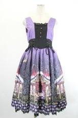 画像1: axes femme kawaii / シルクノクターンワンピース  黒Ｘ青 I-26-08-25-091-AX-OP-SA-ZI (1)