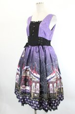 画像3: axes femme kawaii / シルクノクターンワンピース  黒Ｘ青 I-26-08-25-091-AX-OP-SA-ZI (3)