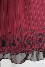 画像5: axes femme POETIQUE / ドリーム柄裾刺繍ジャンドレ M ボルドー I-26-08-25-092-AX-OP-SA-ZI (5)