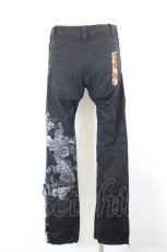 画像4: gouk / 龍プリントパンツ  黒Ｘシルバー I-26-08-25-112-GO-PA-SA-ZI (4)