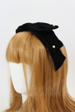 画像1: Melody BasKet / ベルベットリボンクリップ  ブラック I-26-08-25-123-LO-AC-TE-ZI (1)
