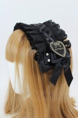 画像1: m petit by misako / NINA'Sコラボヘッドドレス  黒 I-26-08-25-124-LO-AC-SA-ZI (1)