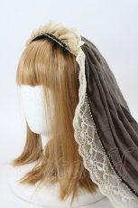 画像1: Morun x Muuna Stoik / ヴェールヘッドドレス  グレーｘアイボリー I-26-08-25-126-LO-AC-SA-ZI (1)