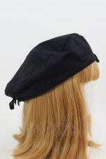画像3: ALICE and the PIRATES / エンブレム刺繍ベレー  黒 I-26-08-25-127-PA-AC-SA-ZI (3)