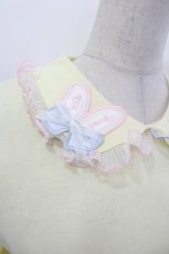 画像4: Nile Perch / うさみみワッペン襟カットソー  イエロー I-26-08-25-013-LO-TO-TE-ZI (4)