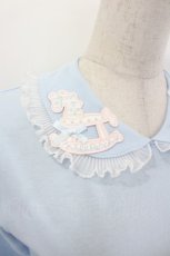 画像4: Nile Perch / 木馬ワッペンカットソー  サックス I-26-08-25-015-LO-BL-TE-ZI (4)