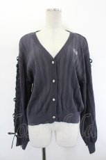 画像1: axes femme / ＵＶカット編み上げニットカーディガン  グレー I-26-08-25-020-AX-TO-SA-ZI (1)