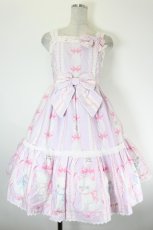画像1: Angelic Pretty / きまぐれバニラちゃんティアードジャンパースカート  ラベンダー I-26-08-28-033-AP-OP-SA-ZI (1)