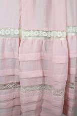画像3: LACEMADE / レース切替ノースリーブワンピース  ピンク I-26-08-28-047-LO-OP-SA-ZI (3)
