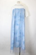 画像2: axes femme / ソーダ柄シャツワンピース L サックス I-26-08-28-054-AX-OP-SA-ZI (2)