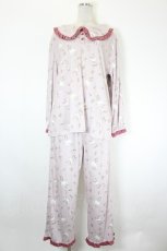 画像1: axes femme / フリル襟総柄セットアップ M ピンク I-26-08-28-057-AX-TO-TE-ZI (1)