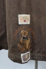 画像3: WONDERFUL WORLD / テディベア刺繍&ワッペンデニムスカート  ブラウン I-26-08-28-078-LO-SK-SA-ZI (3)