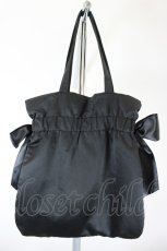 画像2: Maison de FLEUR / ダブルリボントートバッグ  黒Ｘゴールド I-26-08-28-093-LO-BG-SA-ZI (2)