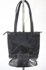 画像2: axes femme POETIQUE / ドットチュール切り替えバッグ  黒 I-26-08-28-094-AX-BG-TE-ZI (2)