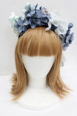 画像2: Hoshibako Works / 繁花集カチューシャ  青Ｘ黒 I-26-08-28-099-LO-AC-SA-ZI (2)