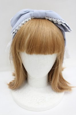 Preview of リボンカチューシャ  サックスＸ白