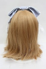 画像2: Chalmiere / リボンカチューシャ  サックスＸ白 I-26-08-28-103-AX-AC-SA-ZI (2)