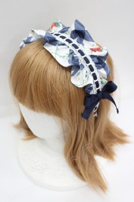 Preview of いちごチェックカチューシャ  青Ｘ白