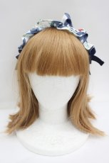 画像2: Emily Temple cute / いちごチェックカチューシャ  青Ｘ白 I-26-08-28-104-ET-AC-SA-ZI (2)