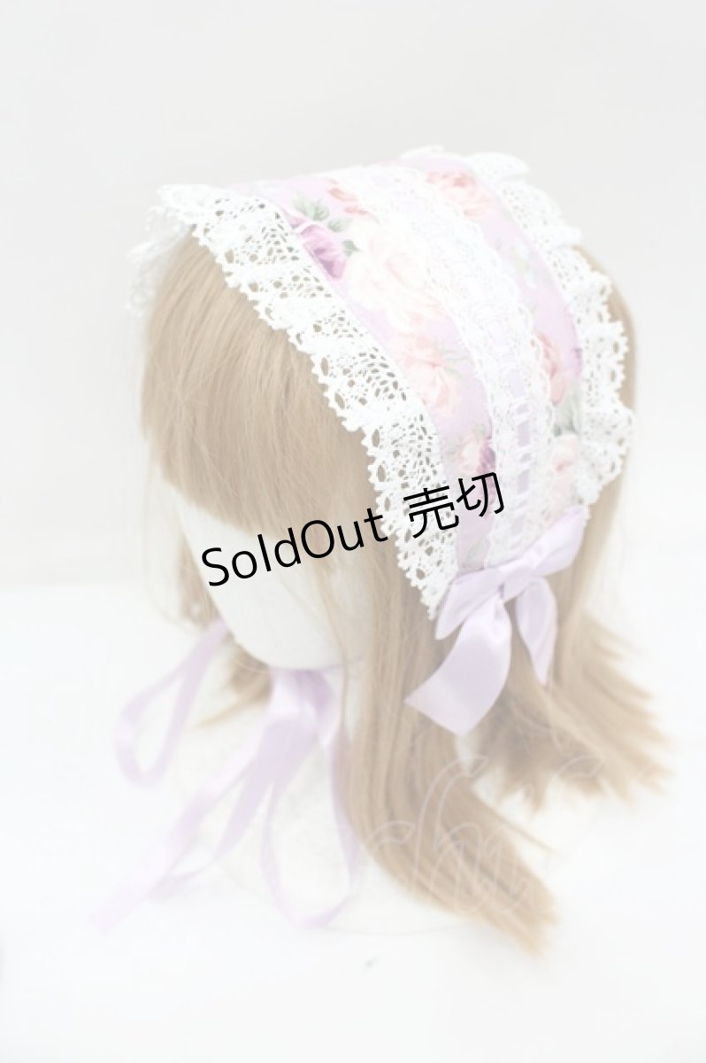 画像1: metamorphose / はしごレースリボン花柄ヘッドドレス  ラベンダー I-26-08-28-107-ME-AC-SA-ZI (1)