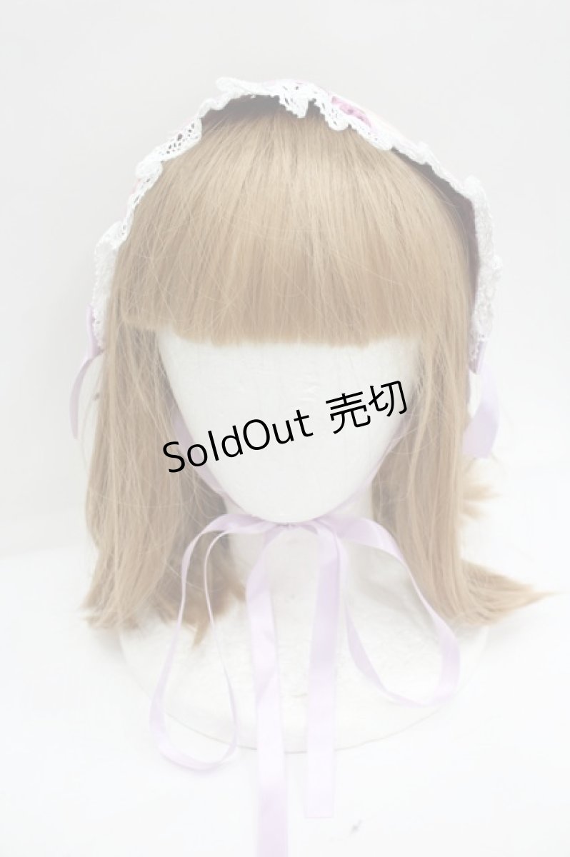 画像2: metamorphose / はしごレースリボン花柄ヘッドドレス  ラベンダー I-26-08-28-107-ME-AC-SA-ZI (2)