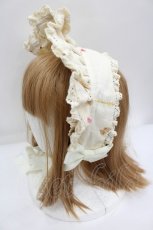 画像3: BABY,THE STARS SHINE BRIGHT / Clockwork tea party柄ボンネット  クラシックバニラティー(生成×生成レース) I-26-08-28-110-BA-AC-TE-ZI (3)