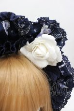 画像4: BABY,THE STARS SHINE BRIGHT / 天使が囁く聖夜の旋律柄ボンネット  Holynight(紺） I-26-08-28-114-BA-AC-TE-ZI (4)