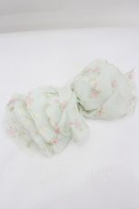 画像1: axes femme POETIQUE / 花柄リボンバレッタ  ミント I-26-08-28-127-AX-AC-TE-ZI (1)