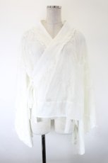 画像1: Le Miroir / 刺繍入りチュール重ね着物トップス M 白 I-26-08-28-013-LO-BL-TE-ZI (1)
