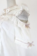 画像3: LIZ LISA / 3つリボンフロントチョーカーブラウス  白Ｘピンク I-26-08-28-002-LO-BL-SA-ZI (3)