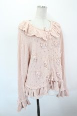 画像3: PINK HOUSE / ブロッサムローズモチーフ付きニットカーディガン  ピンク I-26-08-30-035-LO-TO-TE-ZI (3)