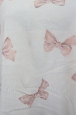画像4: PINK HOUSE / ベルベットリボンプリントバックボタンスウェット  ピンク I-26-08-30-036-LO-TO-TE-ZI (4)