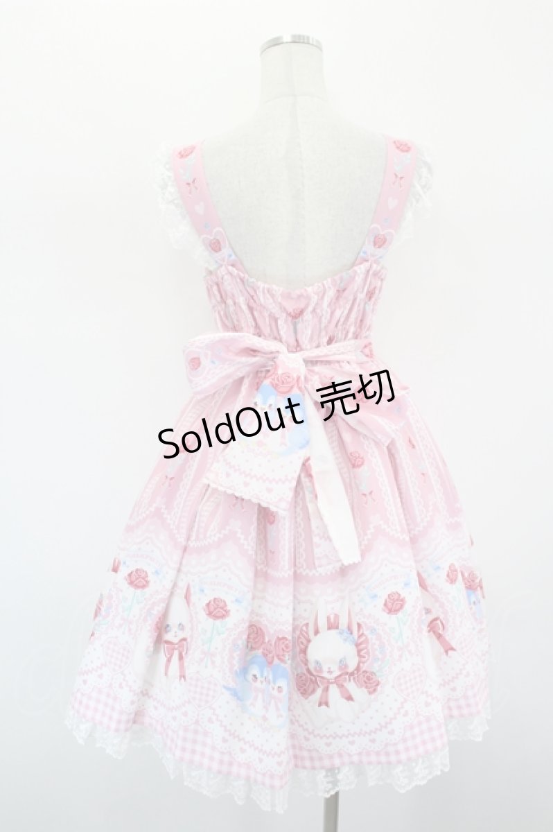 画像3: Angelic Pretty / Be My Valentineジャンパースカート  ピンク I-26-08-30-060-AP-OP-SA-ZI (3)