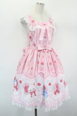 画像4: Angelic Pretty / Be My Valentineジャンパースカート  ピンク I-26-08-30-060-AP-OP-SA-ZI (4)