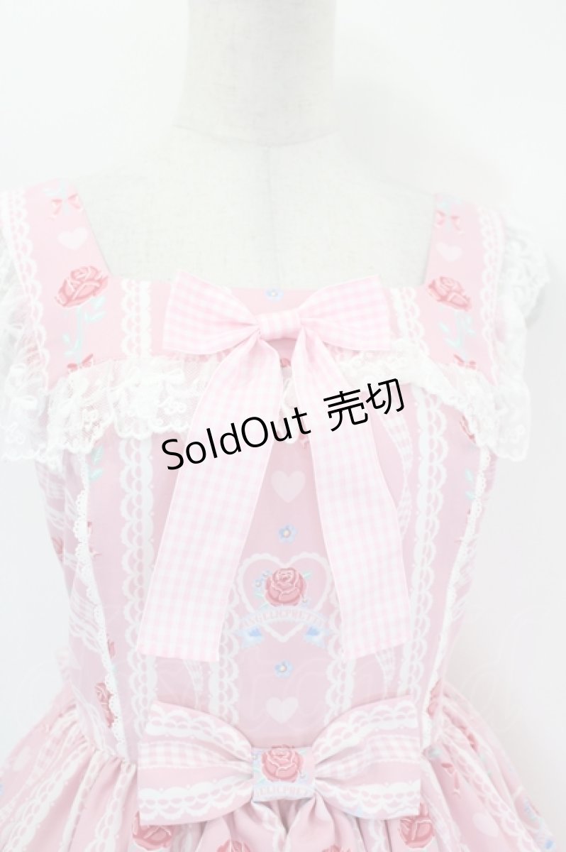 画像5: Angelic Pretty / Be My Valentineジャンパースカート  ピンク I-26-08-30-060-AP-OP-SA-ZI (5)