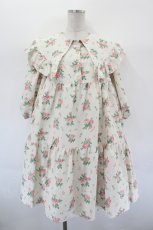 画像1: Shirley Temple / アンティークローズプリントBIGカラーワンピース(Ladies) F アイボリー I-26-08-30-068-ET-OP-TE-ZI (1)