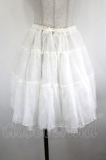 画像1: axes femme kawaii / ボリュームオーガンジーパニエ M 白 I-26-08-30-079-AX-SK-TE-ZI (1)