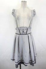 画像1: axes femme POETIQUE / フリルサス付刺繍スカート  グレー I-26-08-30-083-AX-SK-SA-ZI (1)