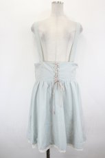 画像1: Blue rouge / サス付きスカート  サックスＸピンク I-26-08-30-086-LO-SK-SA-ZI (1)